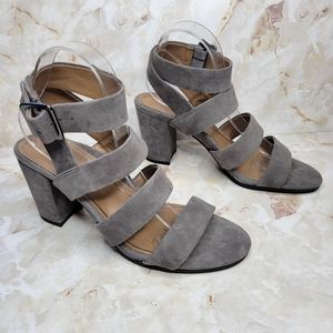 Vionic Blaire Suede Heel Sandal Sz 9.5